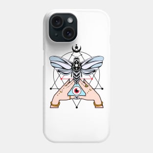 Witch Hands With Magic Moth Phone Case