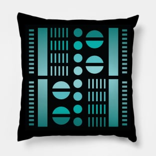 “Dimensional Systems (2)” - V.6 Green - (Geometric Art) (Dimensions) - Doc Labs Pillow