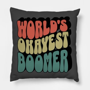 World's Okayest Boomer Pillow