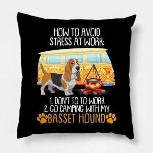 Camping With Basset Hound To Avoid Stress Pillow