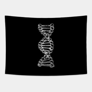 DNA Strand Helix Genetics Life Sciences Biology White Tapestry