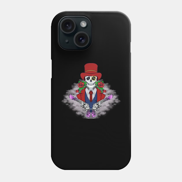 Gun and skull Phone Case by Rakit pelangi