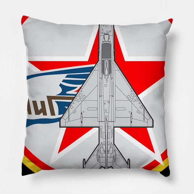 MiG 21 Fishbed - Soviet Pillow by MBK