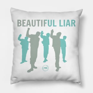 fanart silueta del grupo monsta x  en la era beautiful liar Pillow