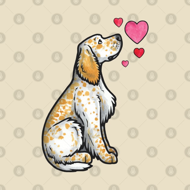 English Setter love by animalartbyjess