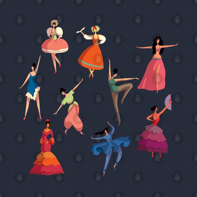 girls dressed performing dances by Mako Design 