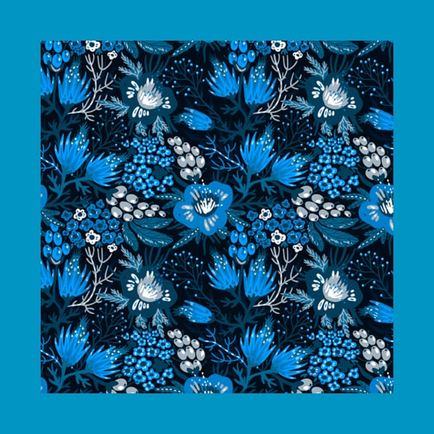 blue floral by PREMIUMSHOP