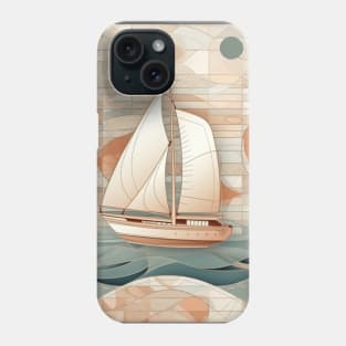 A Sailboat on a Tile Phone Case