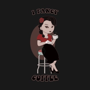 Old Style cartoon pin up - Coffee T-Shirt
