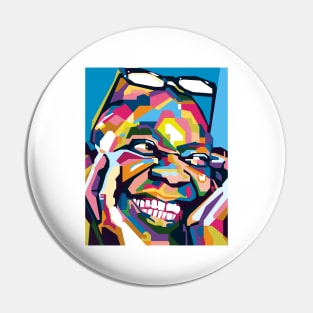 An abstract louis Amstrong in WPAP Popart Pin