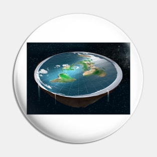 Flat Earth, illustration (C040/3991) Pin