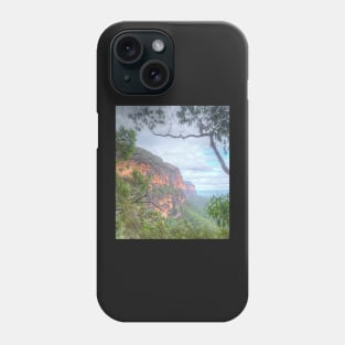 Mountains Cliff With Natural Frame Phone Case