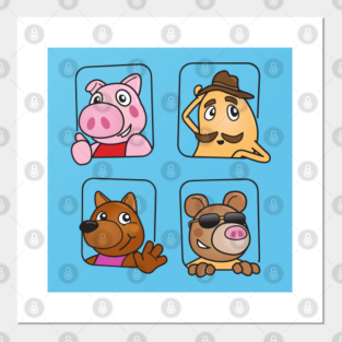 Poster E Stampe D Arte Piggy Game Teepublic It - kindly keyin roblox bear face