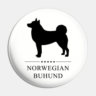 Norwegian Buhund Black Silhouette Pin