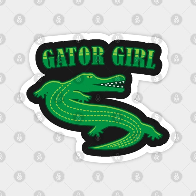 Gator Girl Alligator Love Reptile Magnet by BraaiNinja