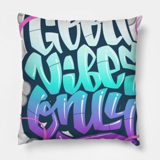 Good vibes only graffiti Pillow