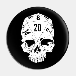 D20 SKULL Pin