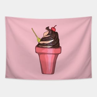 Chocolate and vanilla frozen yogurt Tapestry