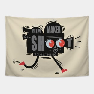 Cute Running Camera character Tapestry