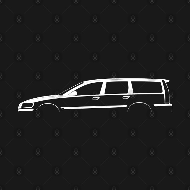 Volvo V70 R (2000) Silhouette by Car-Silhouettes