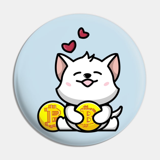 cute huging bitcoin Pin by fflat hds