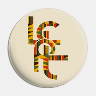 4 Cultural Progress Tees Logo - Kente Pin