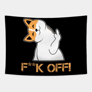 Cat Middle Finger Tapestry