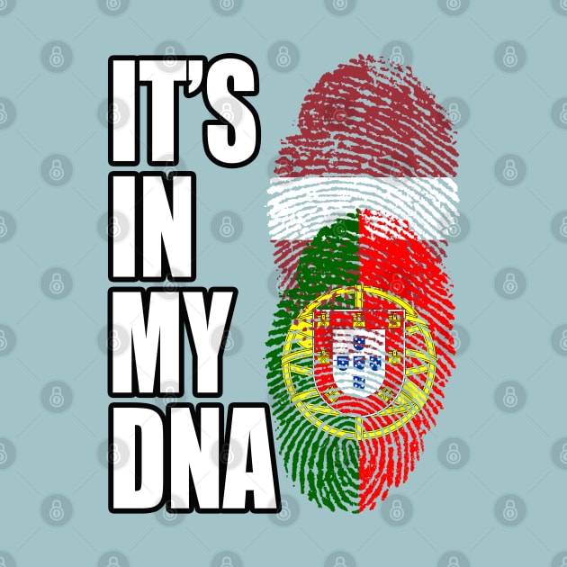 Latvian And Portuguese Mix Heritage DNA Flag by Just Rep It!!