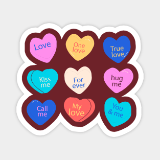 Hearts Conversations Set Magnet