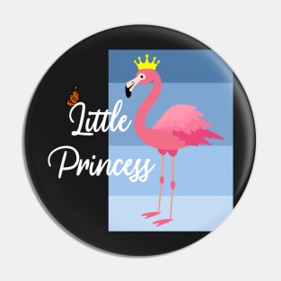 Little Princess Pink Flamingo Design Pin