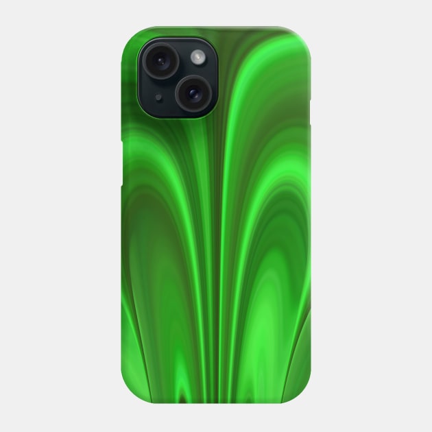 glowing art deco neon green curved unique design Phone Case by mister-john