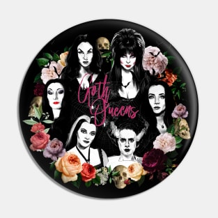 Goth Queens -  Vampira, Lily, Morticia, Frankenstein Pin