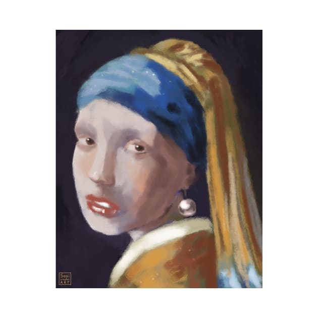 girl with a pearl earring by SosiCreatesArt