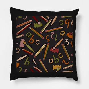 Back to school fall halloween tones Pillow