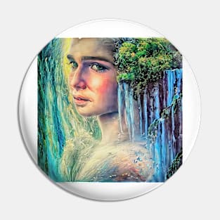 Portrait of pretty young woman and some nature Pin