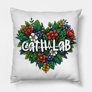 Cath Lab with Flowers Pillow