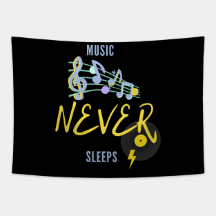 Music Never Sleep Tapestry