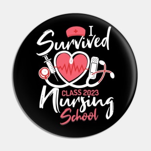 Nursing Graduation I Survived Nursing School Nurse Gift Pin