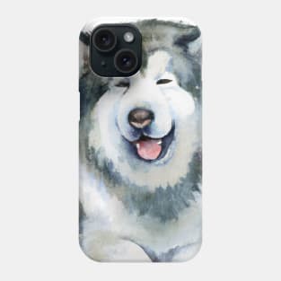 Watercolor Alaskan Malamute - Dog Lovers Phone Case