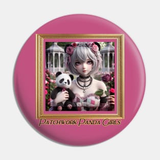 Patchwork Panda Girls Pin