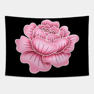 Pink Peony Flower Tapestry