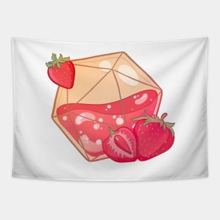 D20 Strawberry Tea Sticker Tapestry