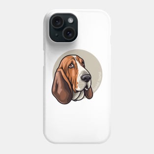 Basset Hound Dog Breed Cursive Graphic Phone Case