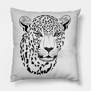 Funny T-Shirt Leopard Face Pillow