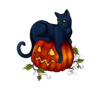 Halloween Black Cat T-Shirt