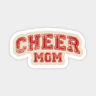 Cheer Mom Jersey Vintage Red Magnet