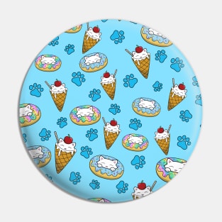 Cute Cats and desserts pattern Pin