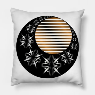 Ornamental waning moon Pillow