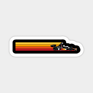 Retro 70s Race Car Magnet