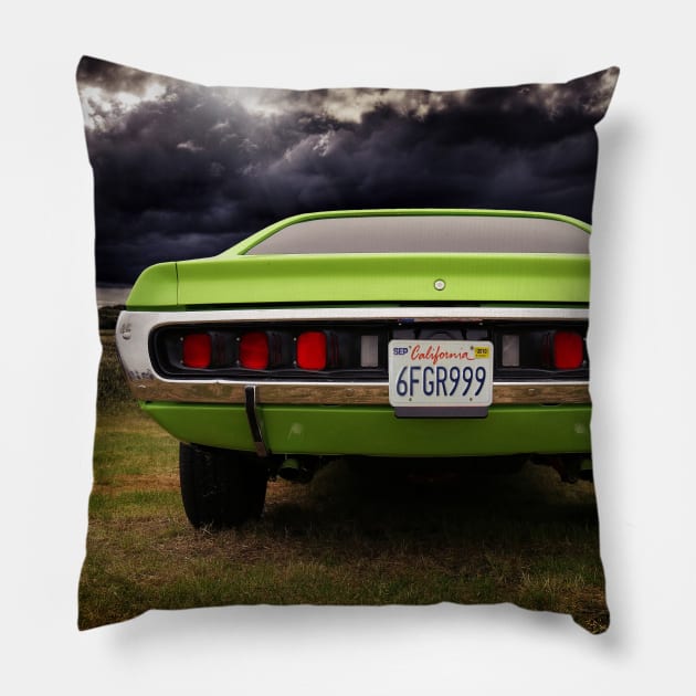 1971 dodge charger, dodge charger 500 Pillow by hottehue